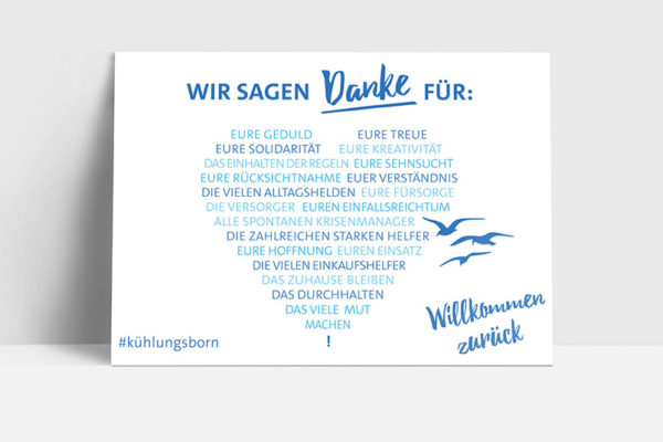 Postkarte Kampagne "Willkommen zurück" © Tourismus GmbH